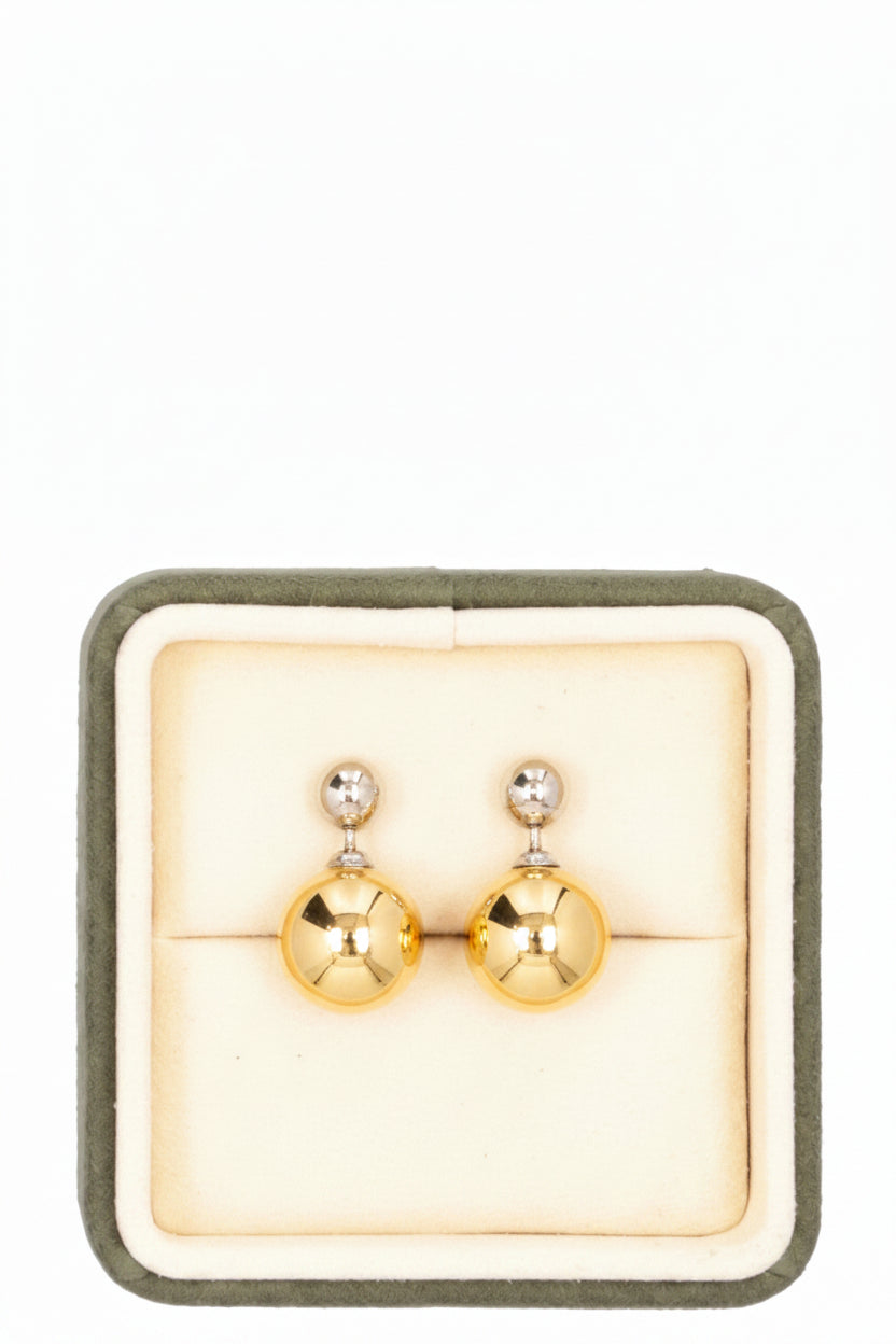 CHRISTIAN DIOR Tribal Earrings Gold Silver