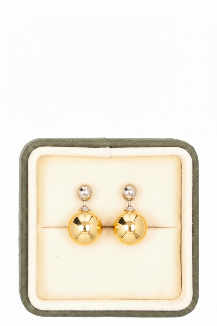CHRISTIAN DIOR Tribal Earrings Gold Silver