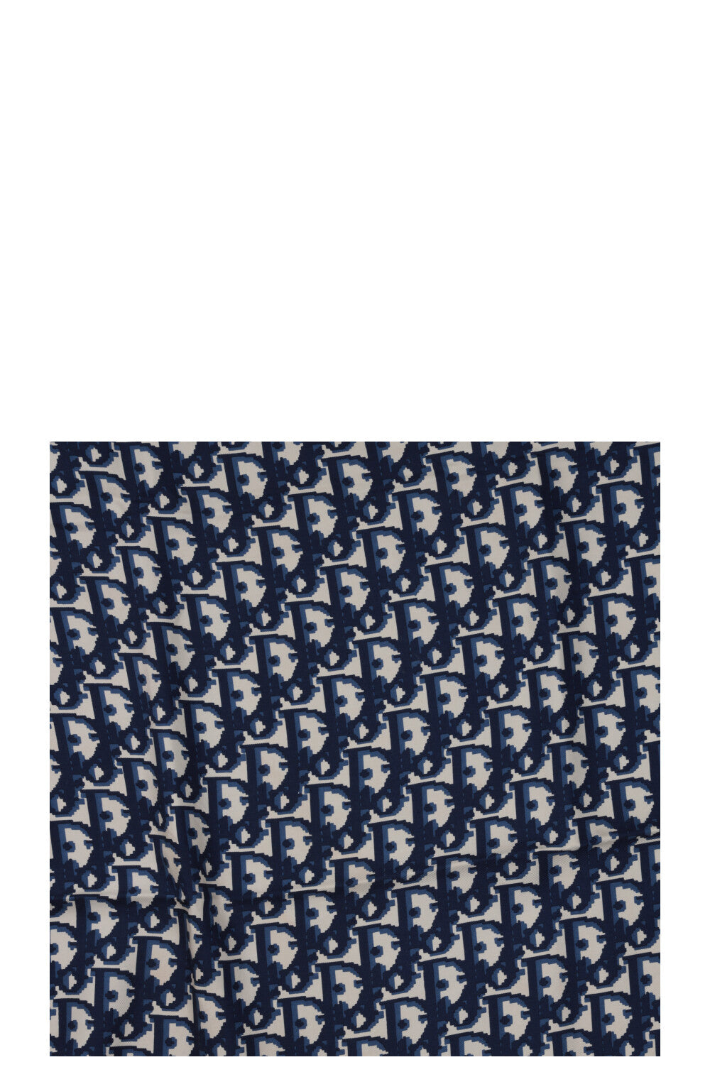CHRISTIAN DIOR Vintage Oblique Scarf Silk Navy