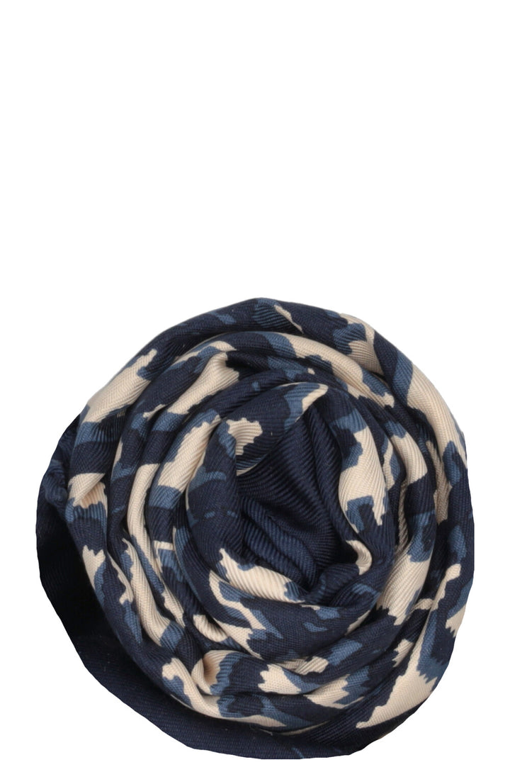 CHRISTIAN DIOR Vintage Oblique Scarf Silk Navy