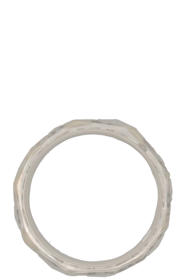CHRISTIAN DIOR Vintage PVC Bangle Bracelet Grey
