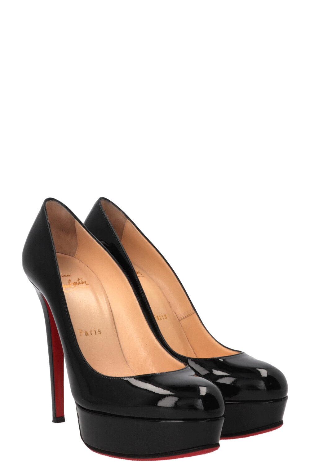 CHRISTIAN LOUBOUTIN Bianca 140 Platform Pumps Patent Black