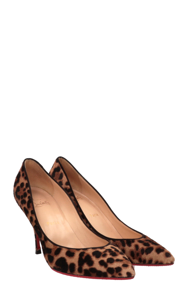 CHRISTIAN LOUBOUTIN Cheetah Heels Calf hair Brown