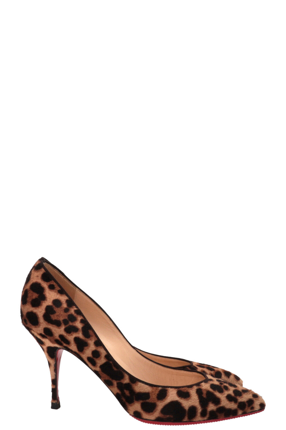 CHRISTIAN LOUBOUTIN Cheetah Heels Calf hair Brown