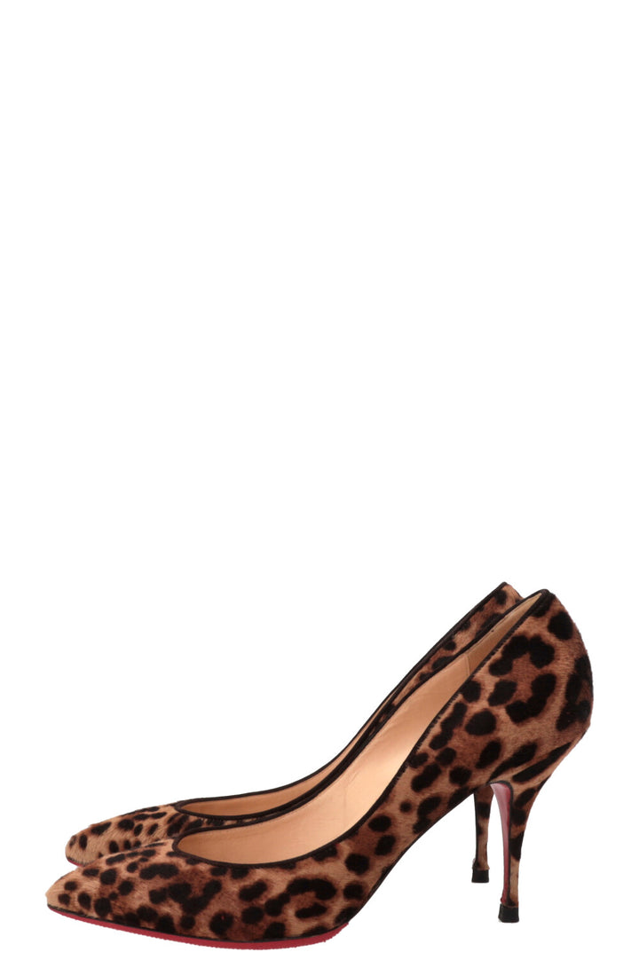 CHRISTIAN LOUBOUTIN Cheetah Heels Calf hair Brown