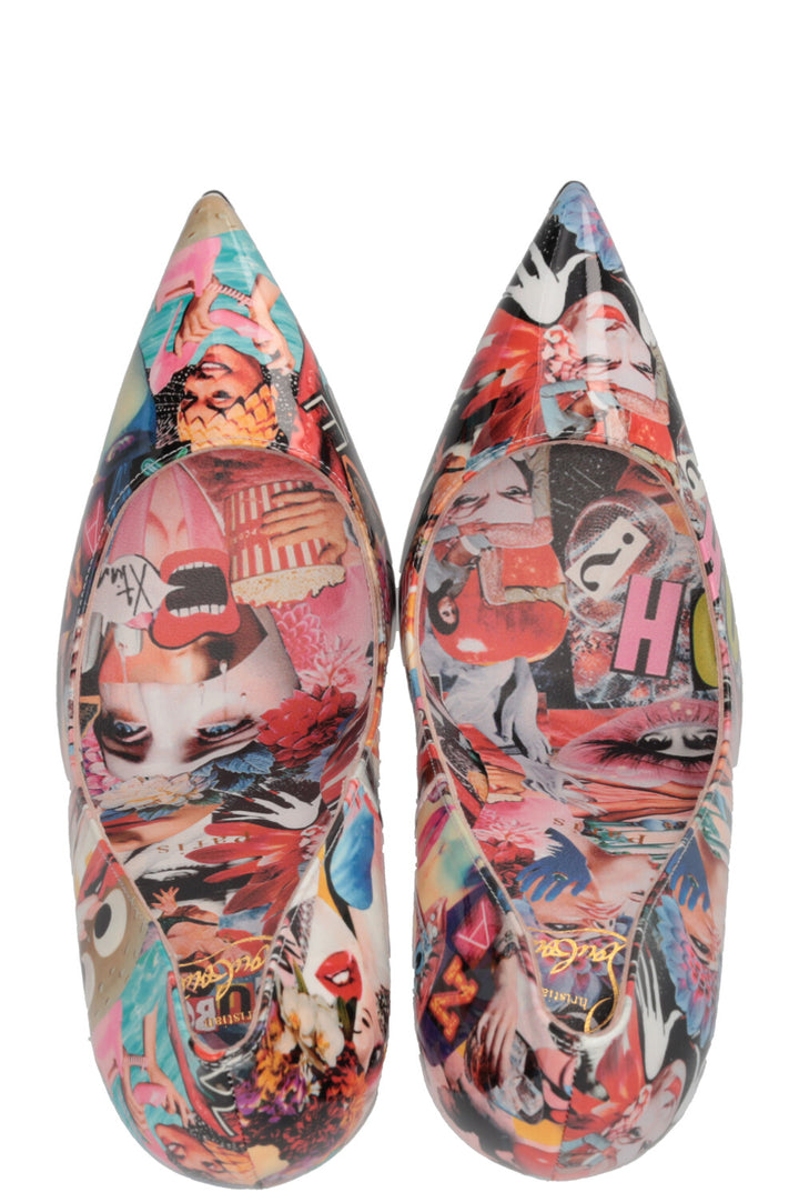 CHRISTIAN LOUBOUTIN Graphic Print So Kate 120 Patent Multicolor