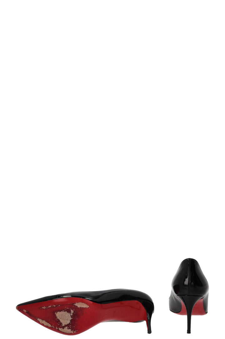 CHRISTIAN LOUBOUTIN Escarpins Kate 70 en cuir verni noir