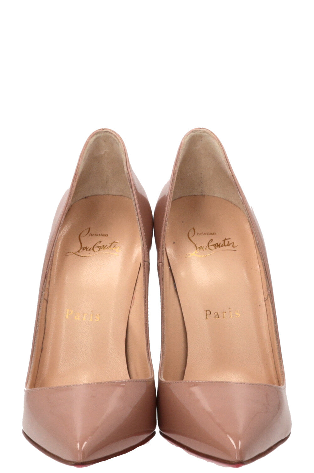 CHRISTIAN LOUBOUTIN Escarpins So Kate 120 Cuir Verni Nude