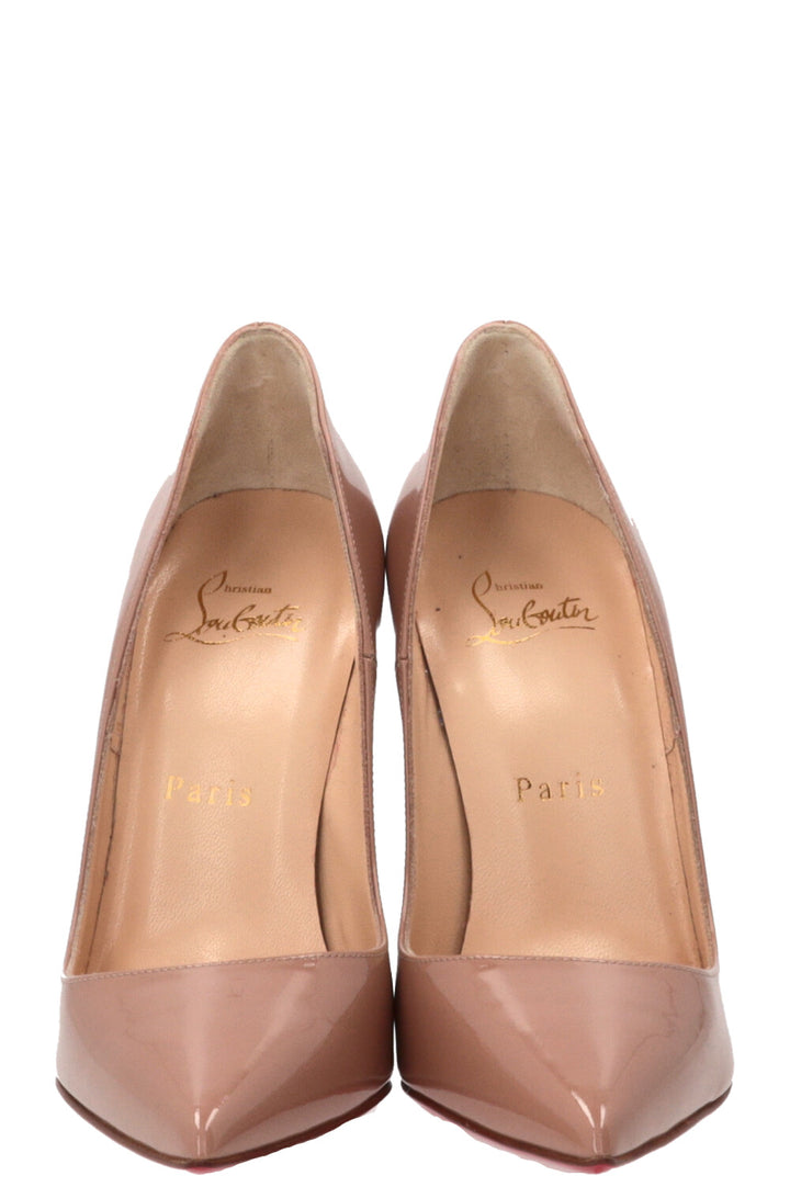 CHRISTIAN LOUBOUTIN Escarpins So Kate 120 Cuir Verni Nude