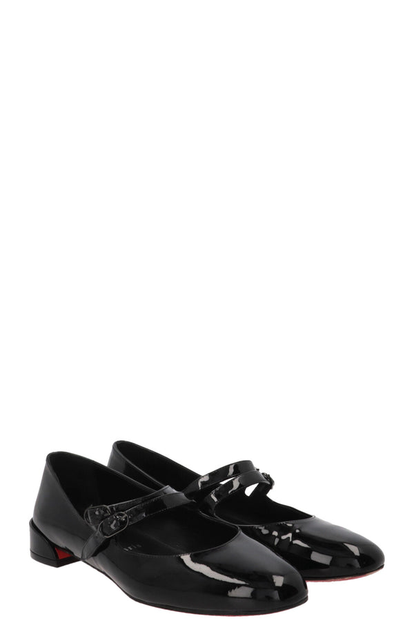 CHRISTIAN LOUBOUTIN Ballerines Sweet Jane en cuir verni noir