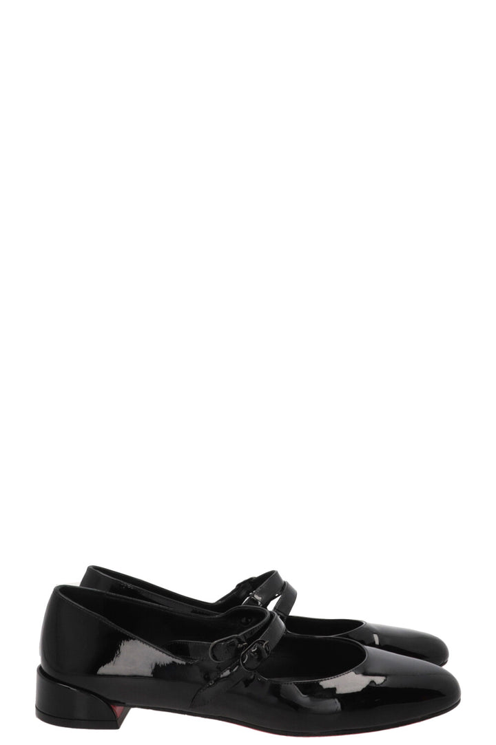CHRISTIAN LOUBOUTIN Ballerines Sweet Jane en cuir verni noir