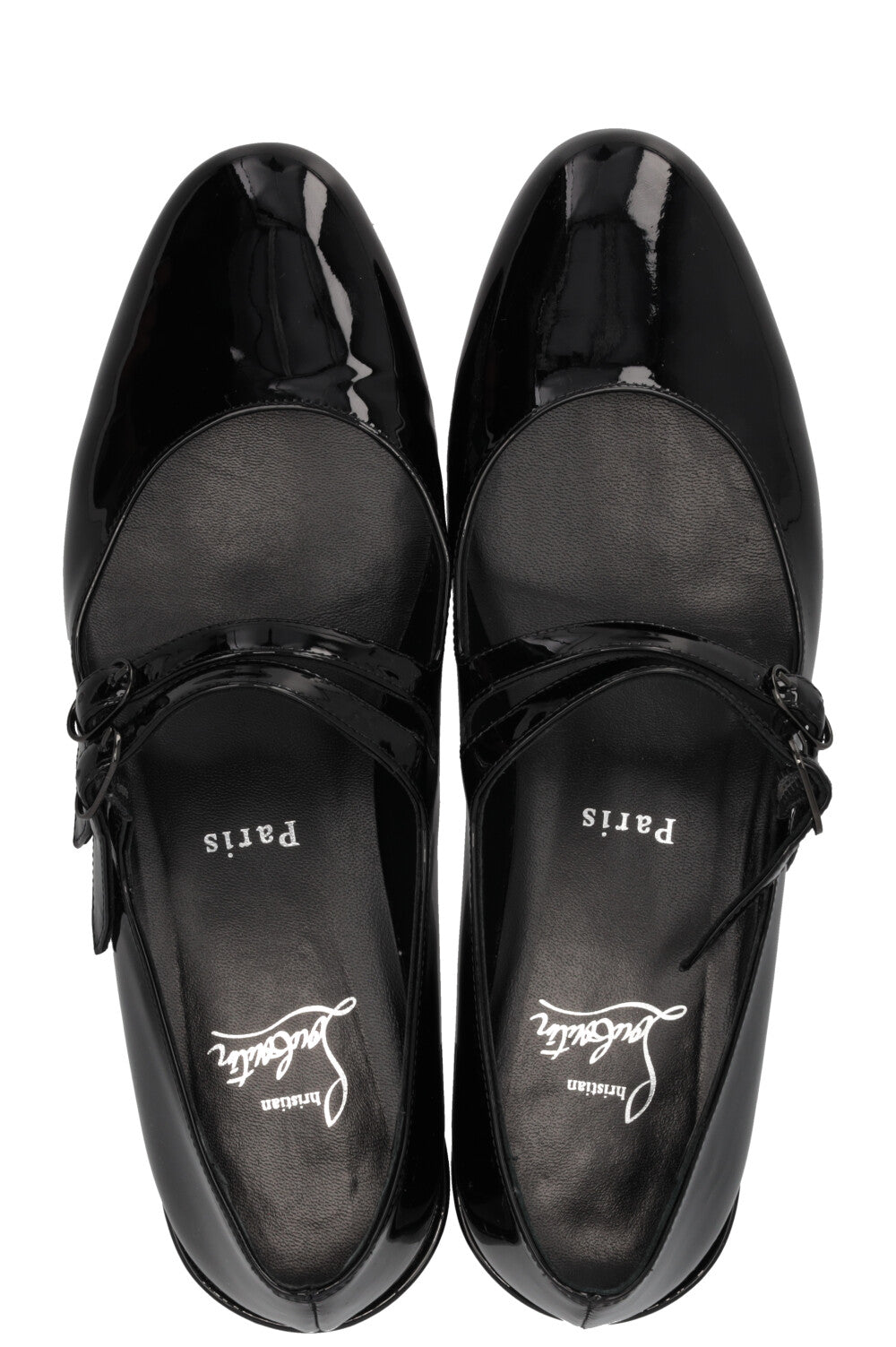 CHRISTIAN LOUBOUTIN Ballerines Sweet Jane en cuir verni noir