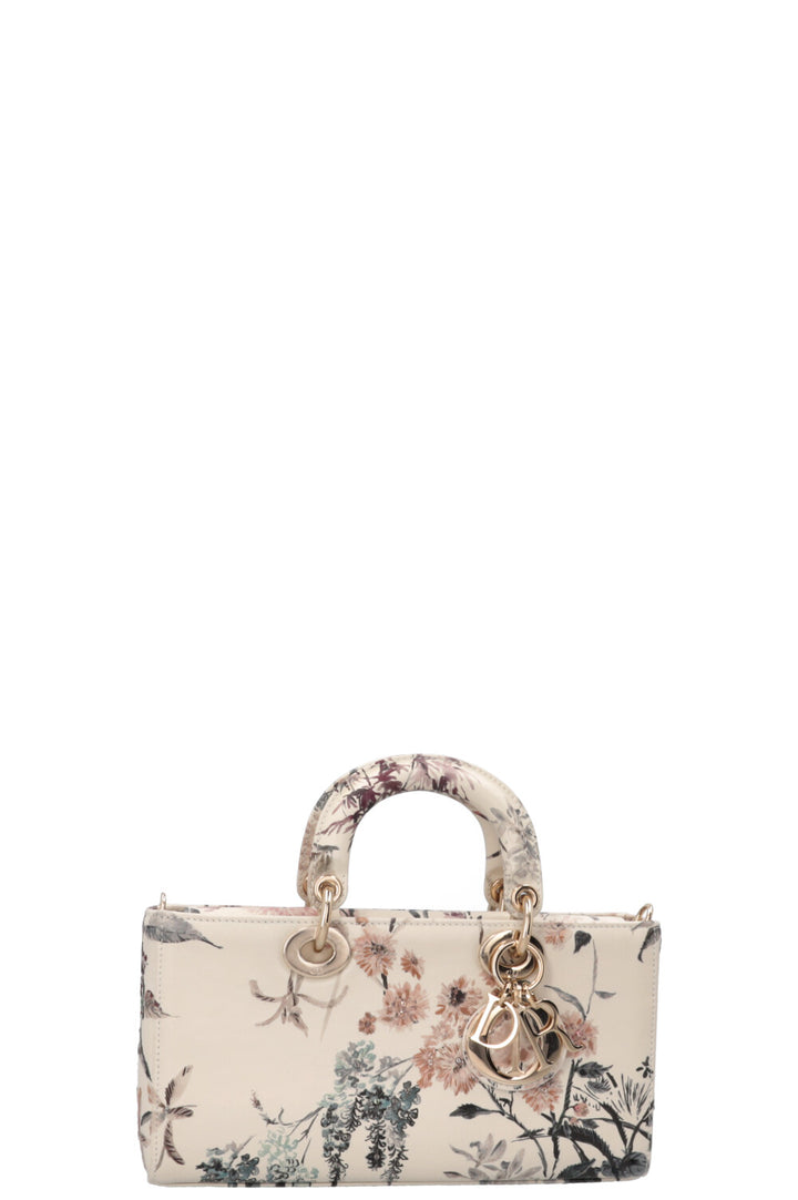 CHRISTIAN DIOR 2025 Lady D-Joy Millefiori Medium Embroidered Leather White