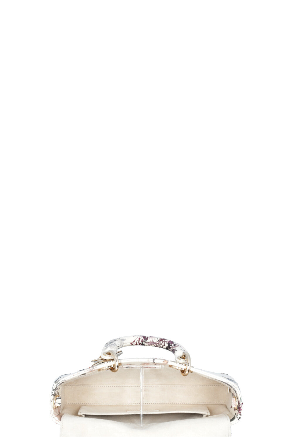 CHRISTIAN DIOR 2025 Lady D-Joy Millefiori Medium Embroidered Leather White