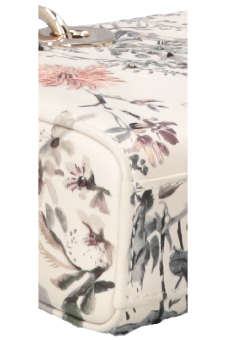 CHRISTIAN DIOR 2025 Lady D-Joy Millefiori Medium Embroidered Leather White