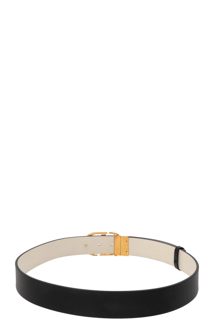 Ceinture réversible CHRISTIAN DIOR 30 Montaigne en cuir noir