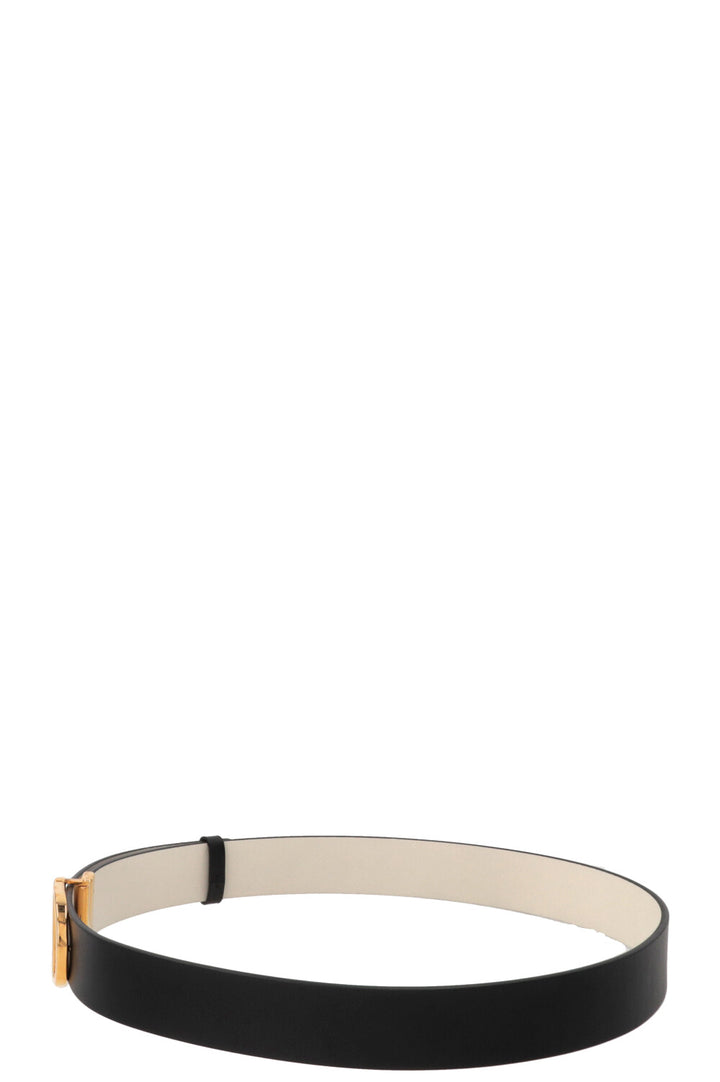 Ceinture réversible CHRISTIAN DIOR 30 Montaigne en cuir noir