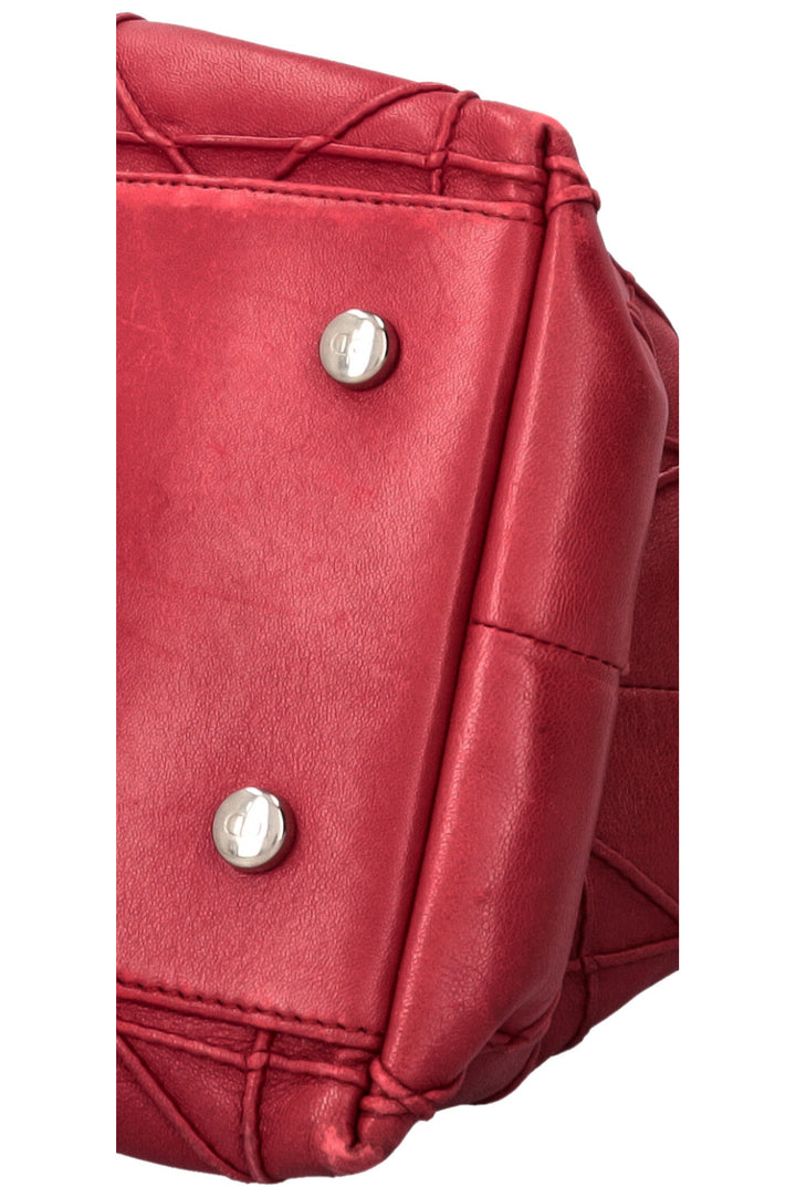 CHRISTIAN DIOR Granville Cannage Bag Leather Red