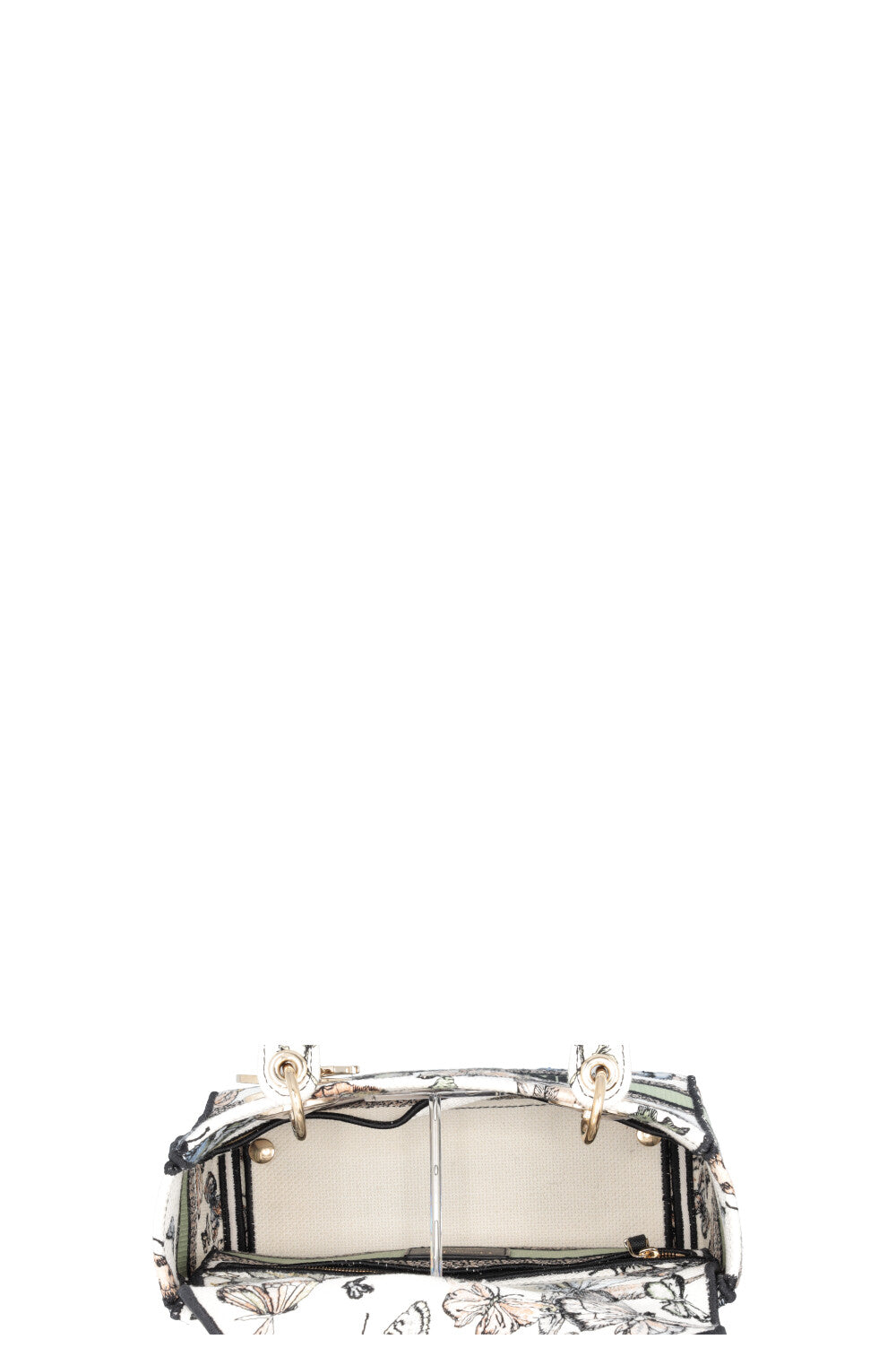 CHRISTIAN DIOR Lady Dior D-Lite Medium Toile de Jouy Mexico White