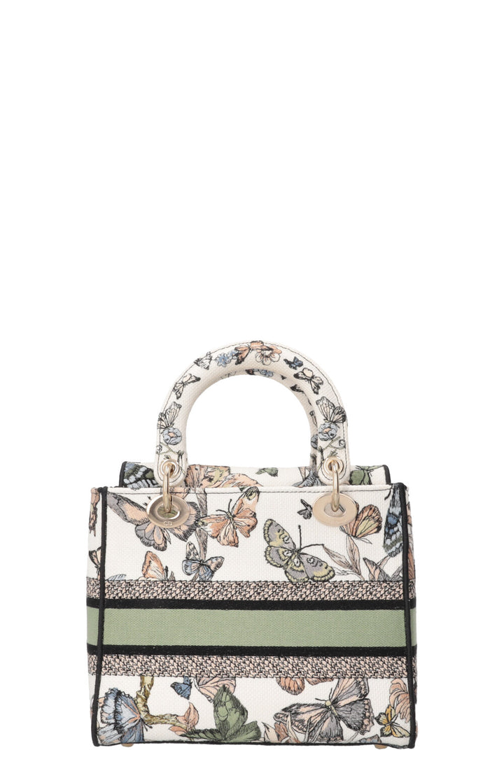 CHRISTIAN DIOR Lady Dior D-Lite Medium Toile de Jouy Mexico White