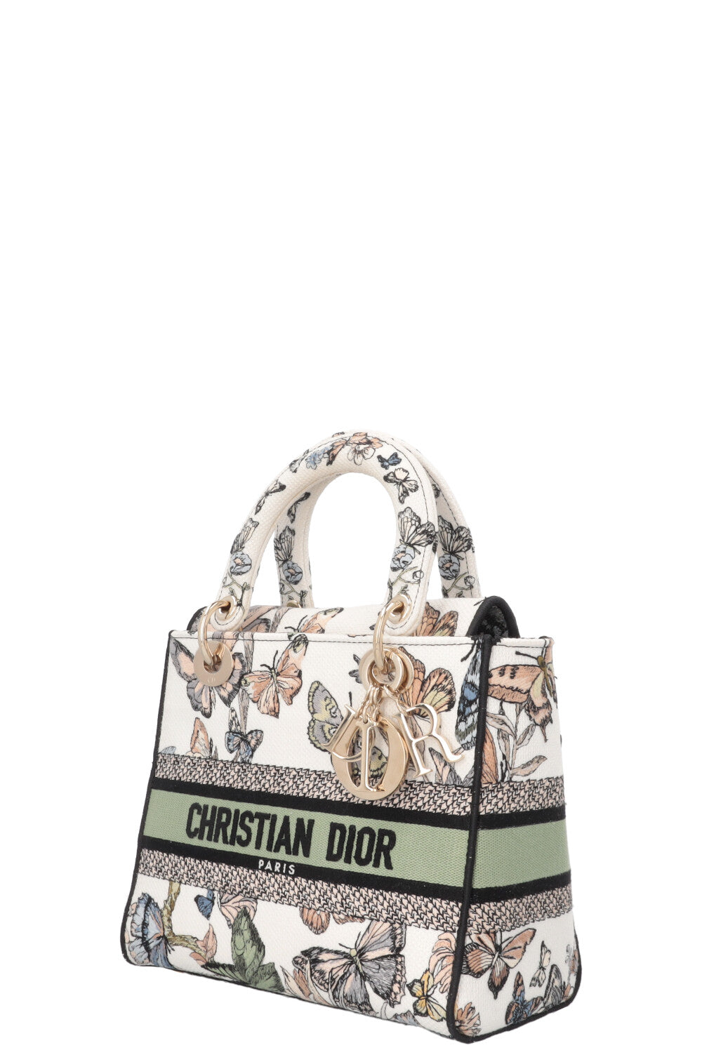 CHRISTIAN DIOR Lady Dior D-Lite Medium Toile de Jouy Mexico White