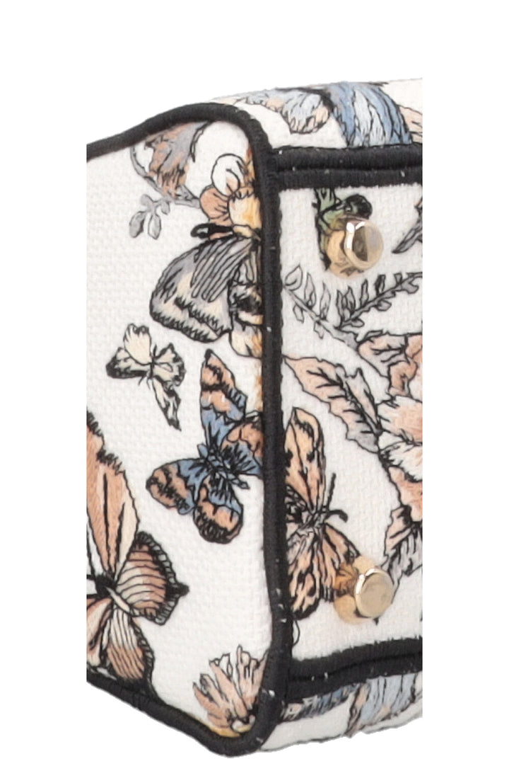 CHRISTIAN DIOR Lady Dior D-Lite Medium Toile de Jouy Mexico White