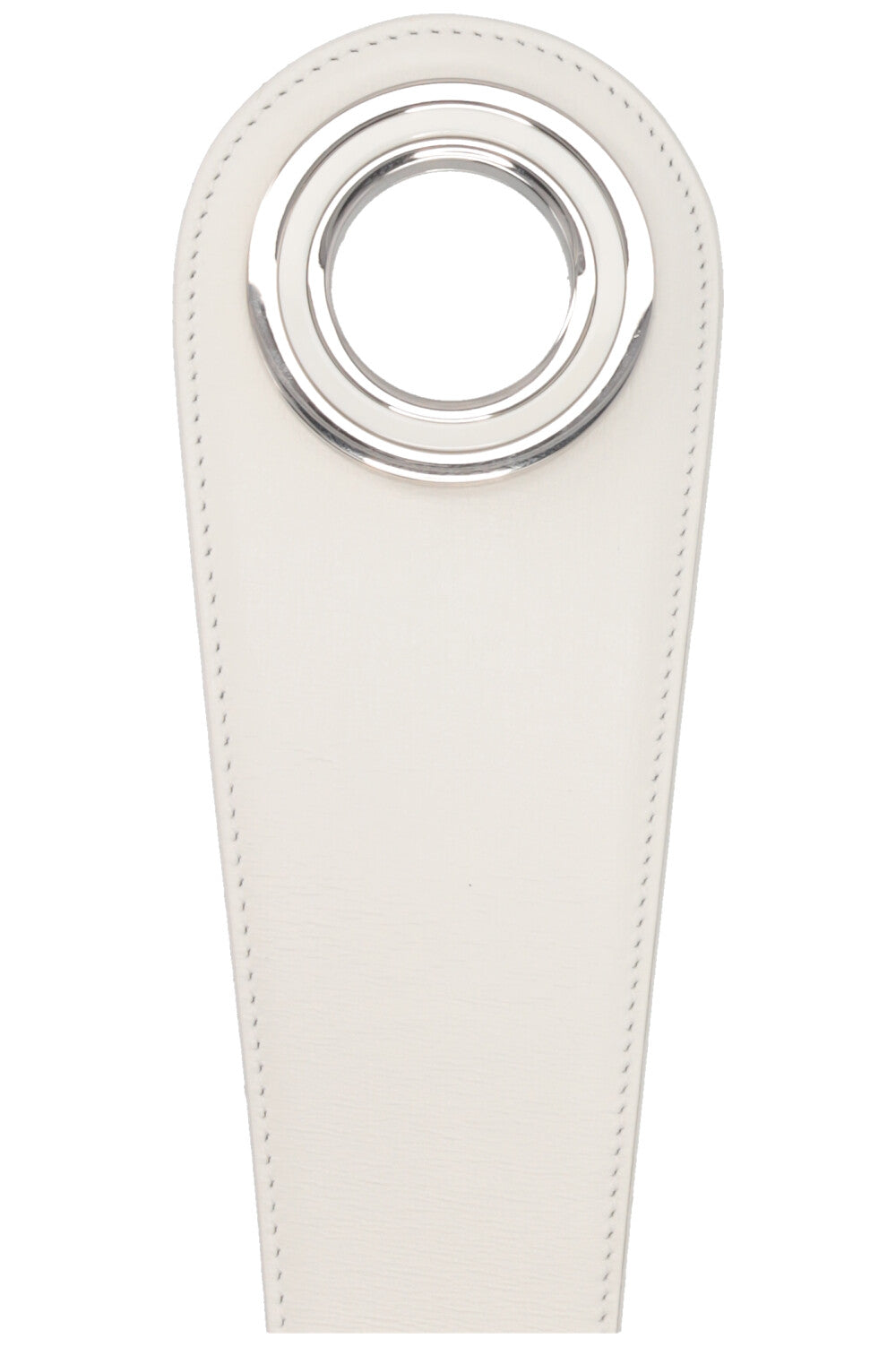 CHRISTIAN DIOR Ring Wide Waist Belt Leather White