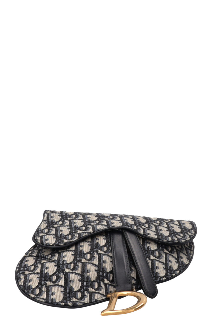CHRISTIAN DIOR Saddle Belt Bag Oblique Canvas Blue