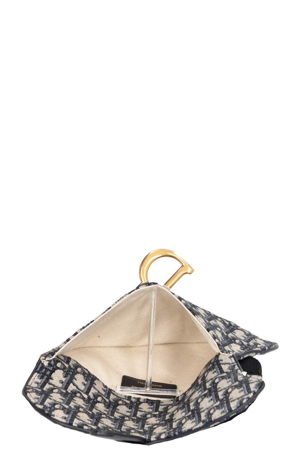 CHRISTIAN DIOR Saddle Belt Bag Oblique Canvas Blue