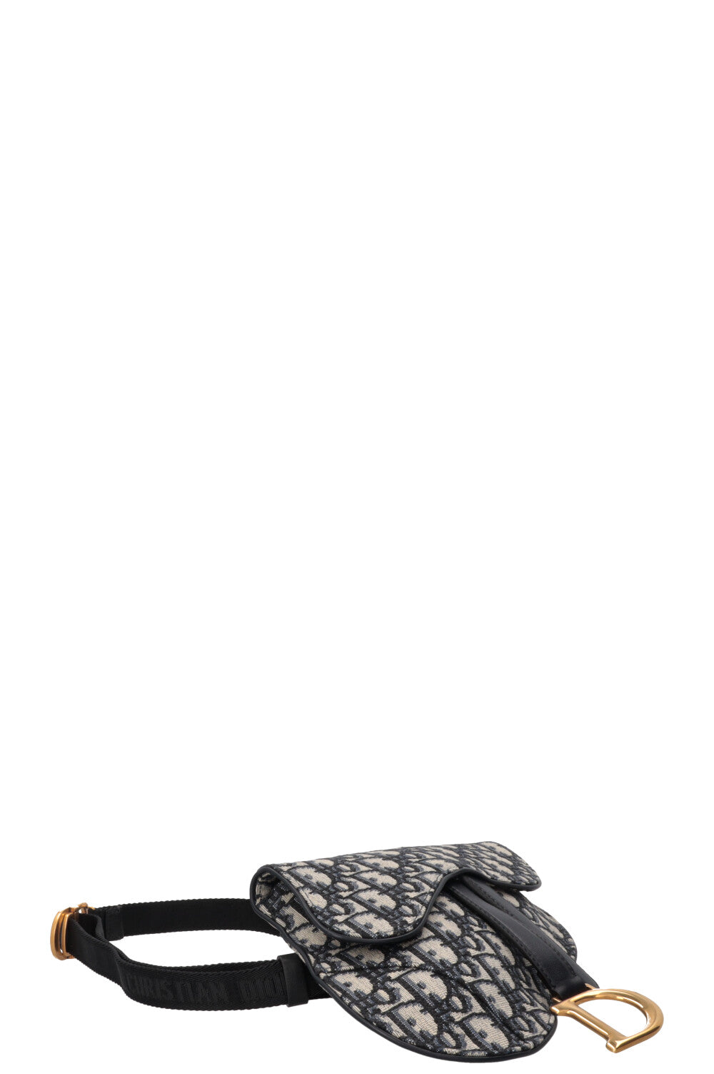 CHRISTIAN DIOR Saddle Belt Bag Oblique Canvas Blue