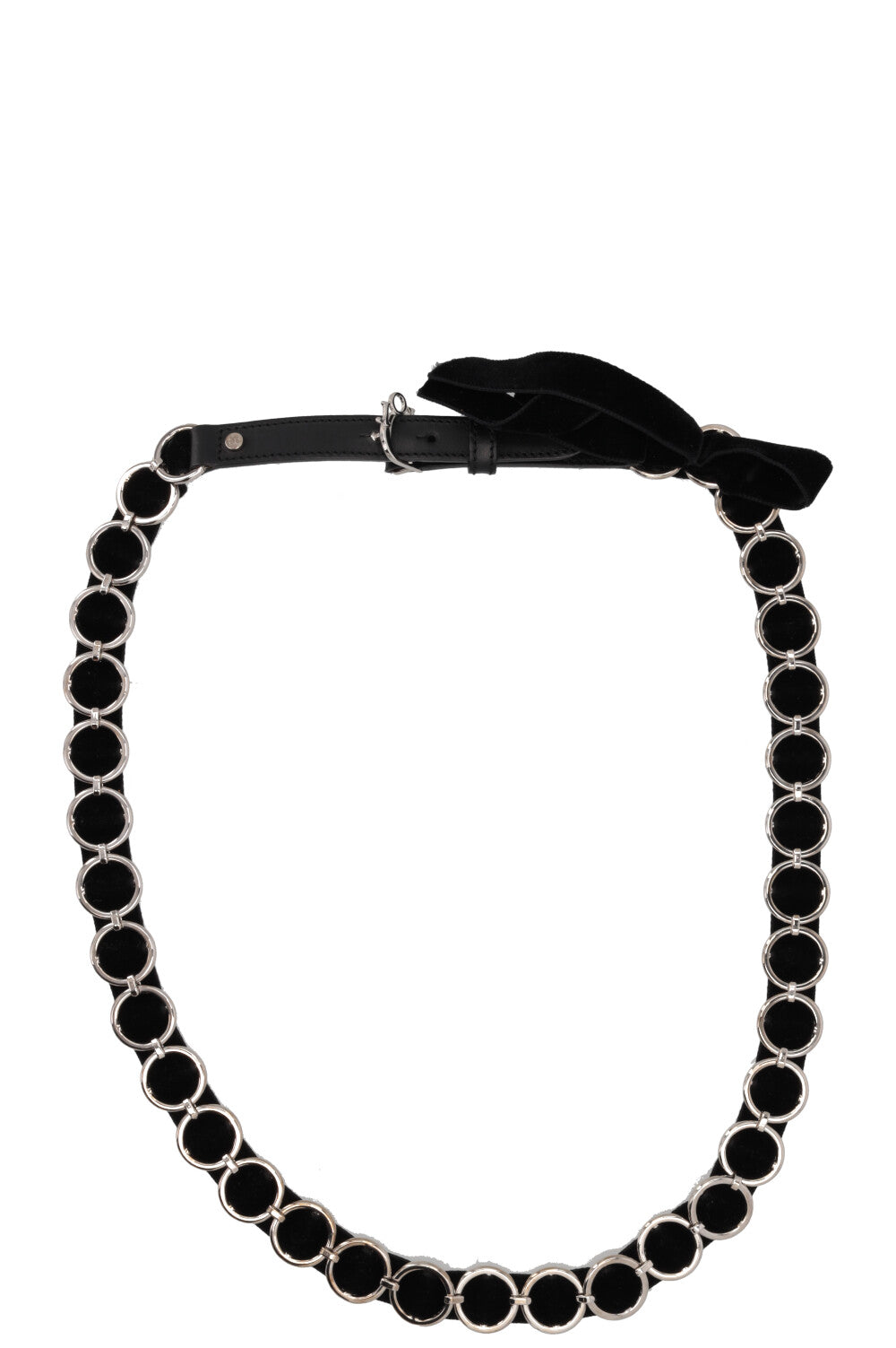 CHRISTIAN DIOR Vintage Romantique Ceinture Chaîne Velours Noir