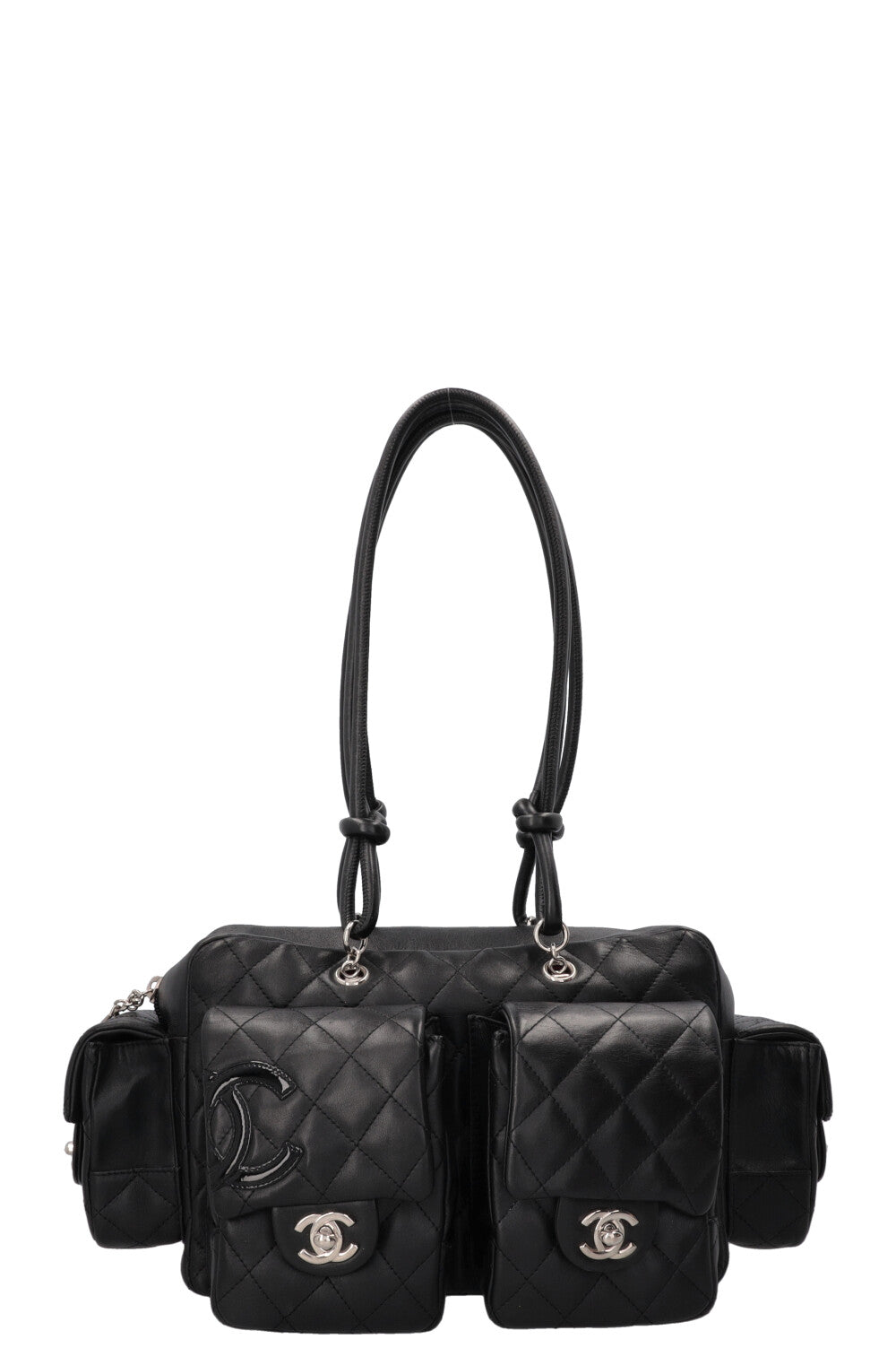 CHANEL Cambon Multipocket Reporter Bag Black