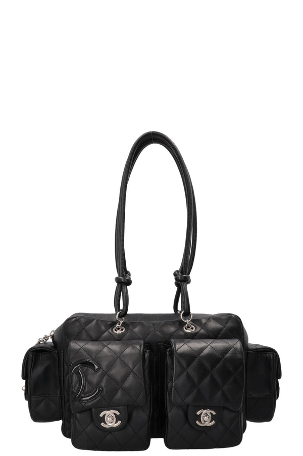 CHANEL Cambon Multipocket Reporter Bag Black