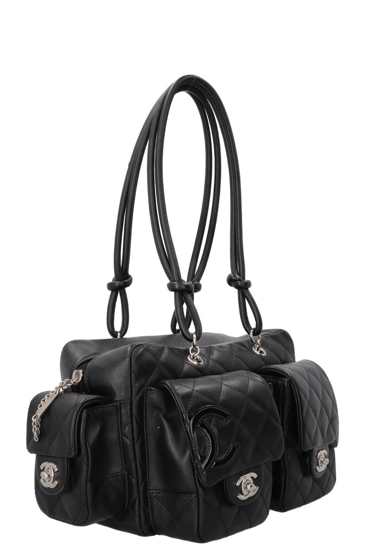 CHANEL Cambon Multipocket Reporter Bag Black