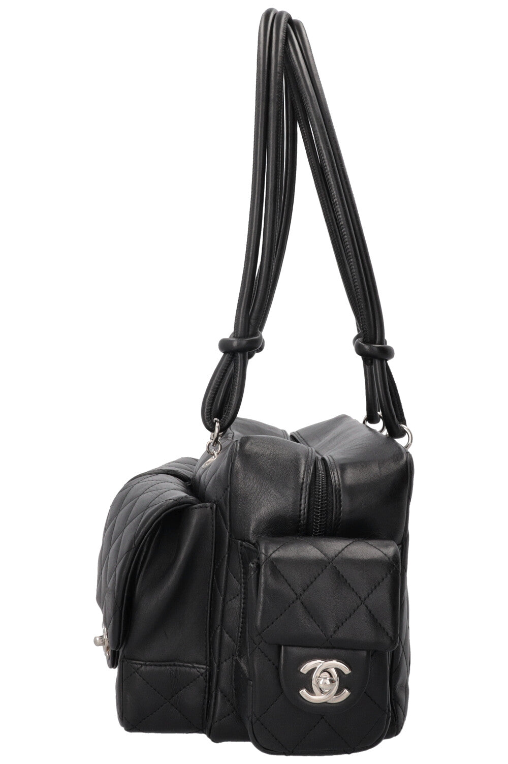 CHANEL Cambon Multipocket Reporter Bag Black