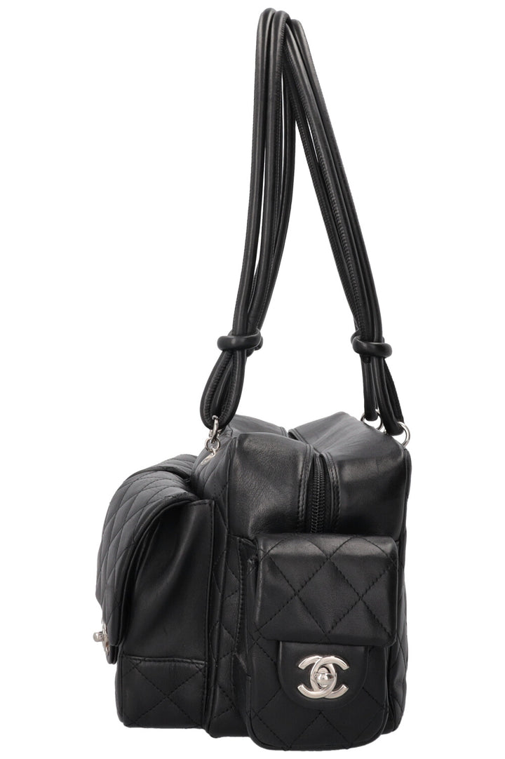 CHANEL Cambon Multipocket Reporter Bag Black