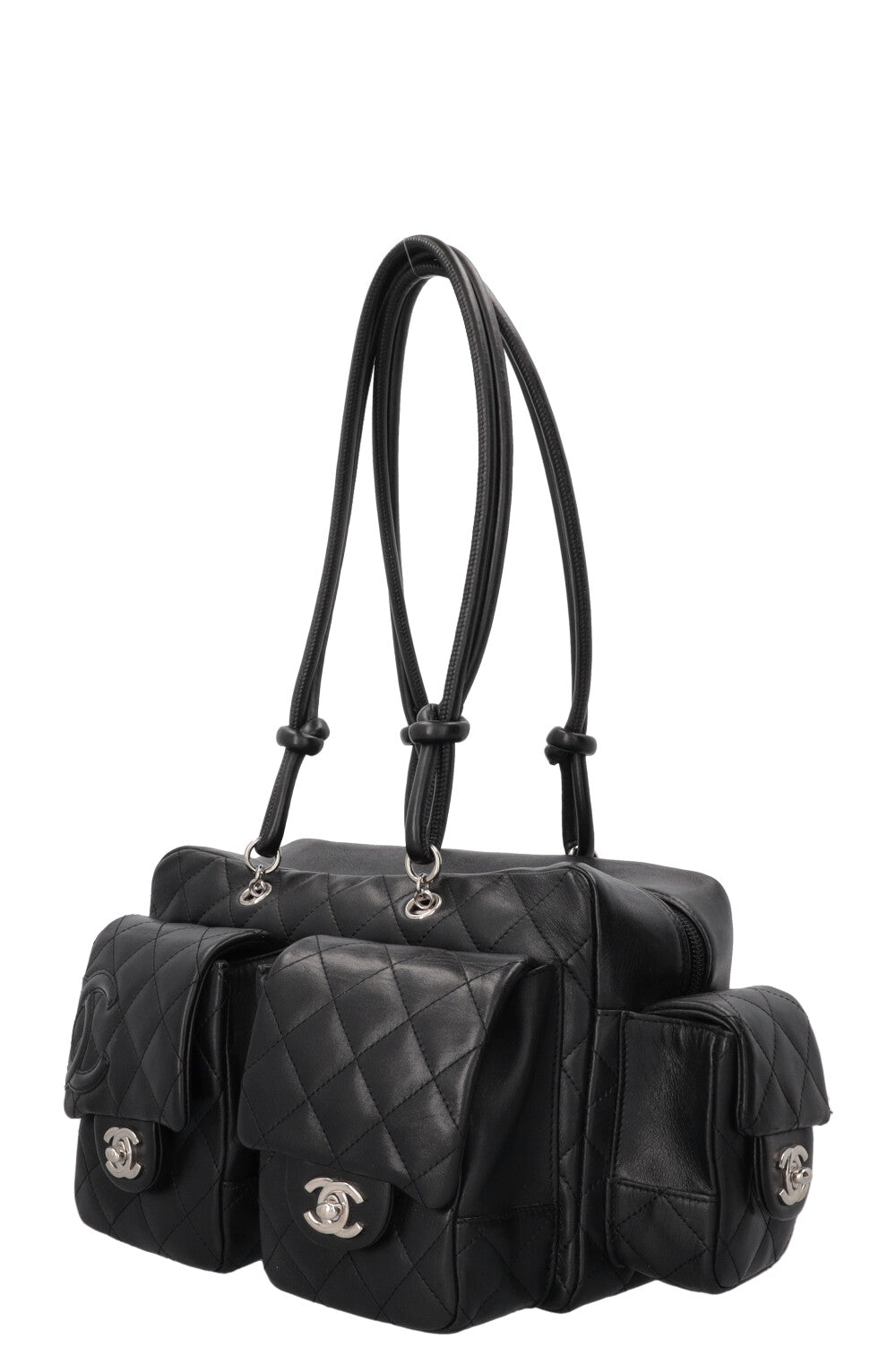 CHANEL Cambon Multipocket Reporter Bag Black