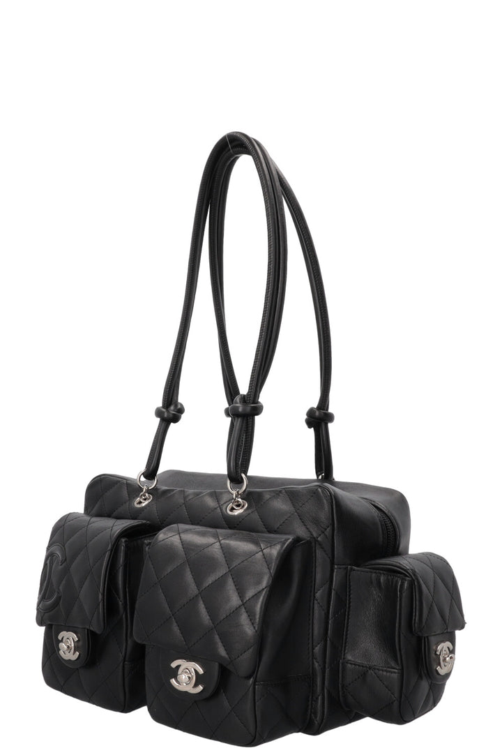 CHANEL Cambon Multipocket Reporter Bag Black