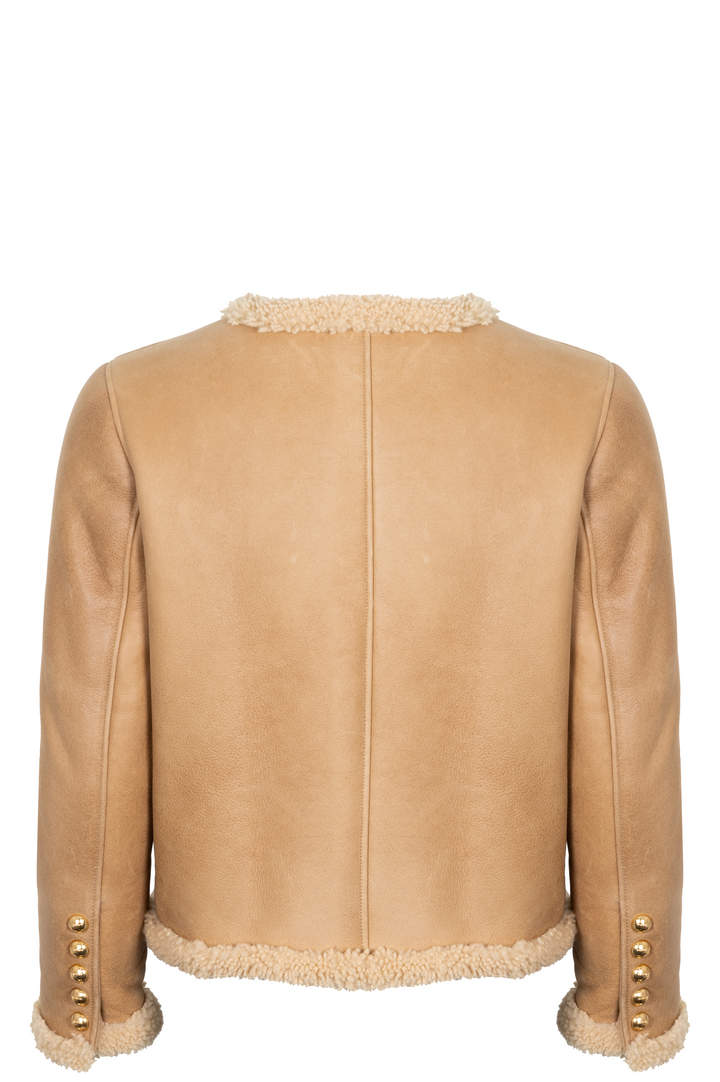 CELINE 2023 Shearling Chealsea Jacket Beige