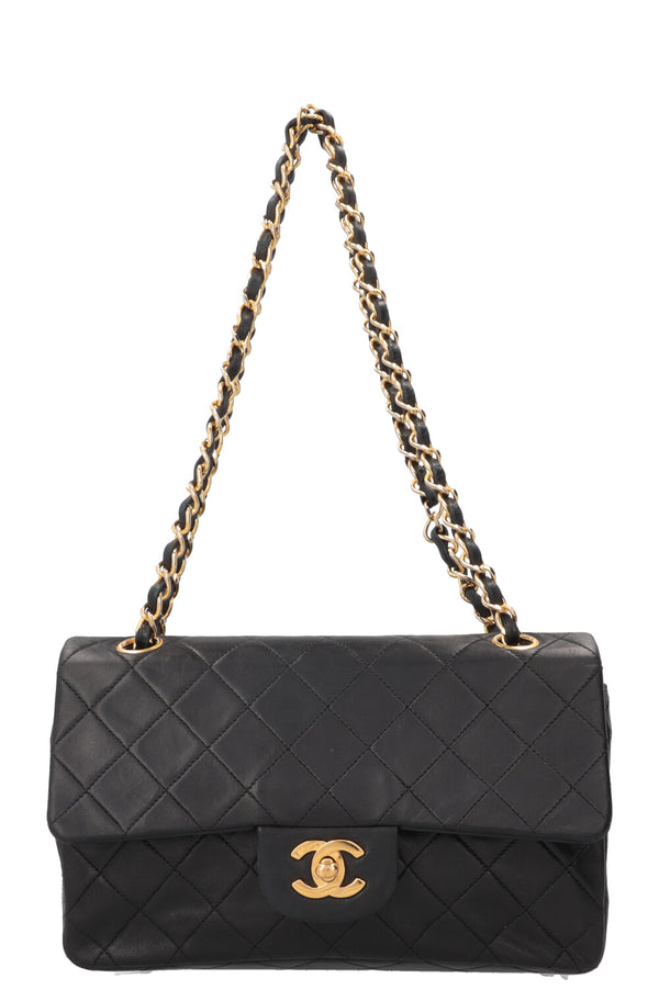 Chanel Vintage Double Flap Small Leather Black
