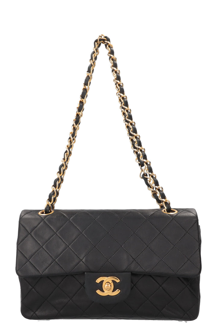 Chanel Vintage Double Flap Small Leather Black