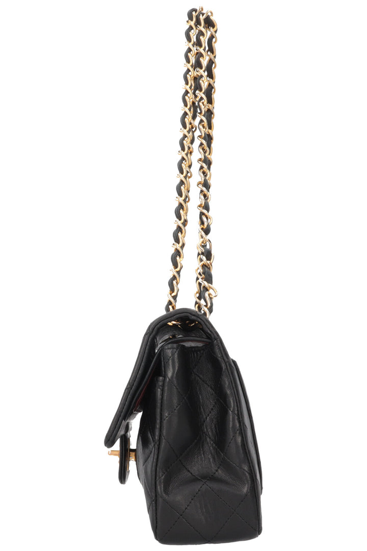 Chanel Vintage Double Flap Small Leather Black