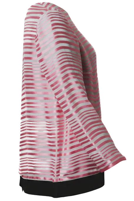 CHANEL 2020 Striped Top Silk Pink