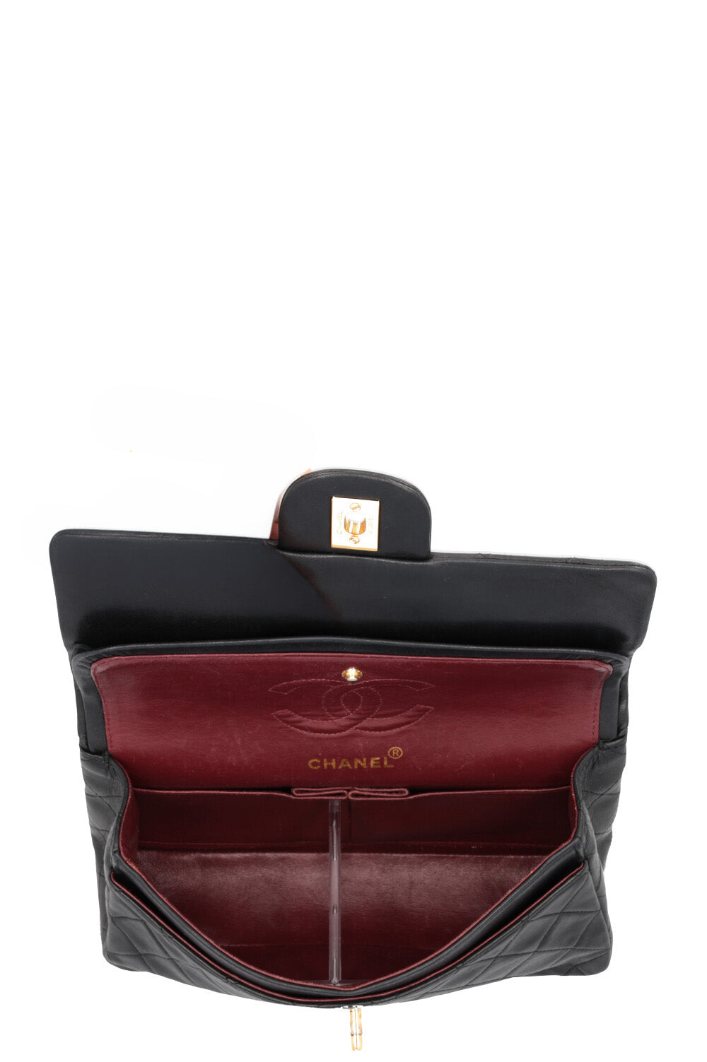 Chanel Vintage Double Flap Small Leather Black