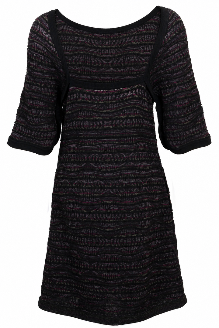Robe en maille CHANEL 2015 dos nu en coton multicolore