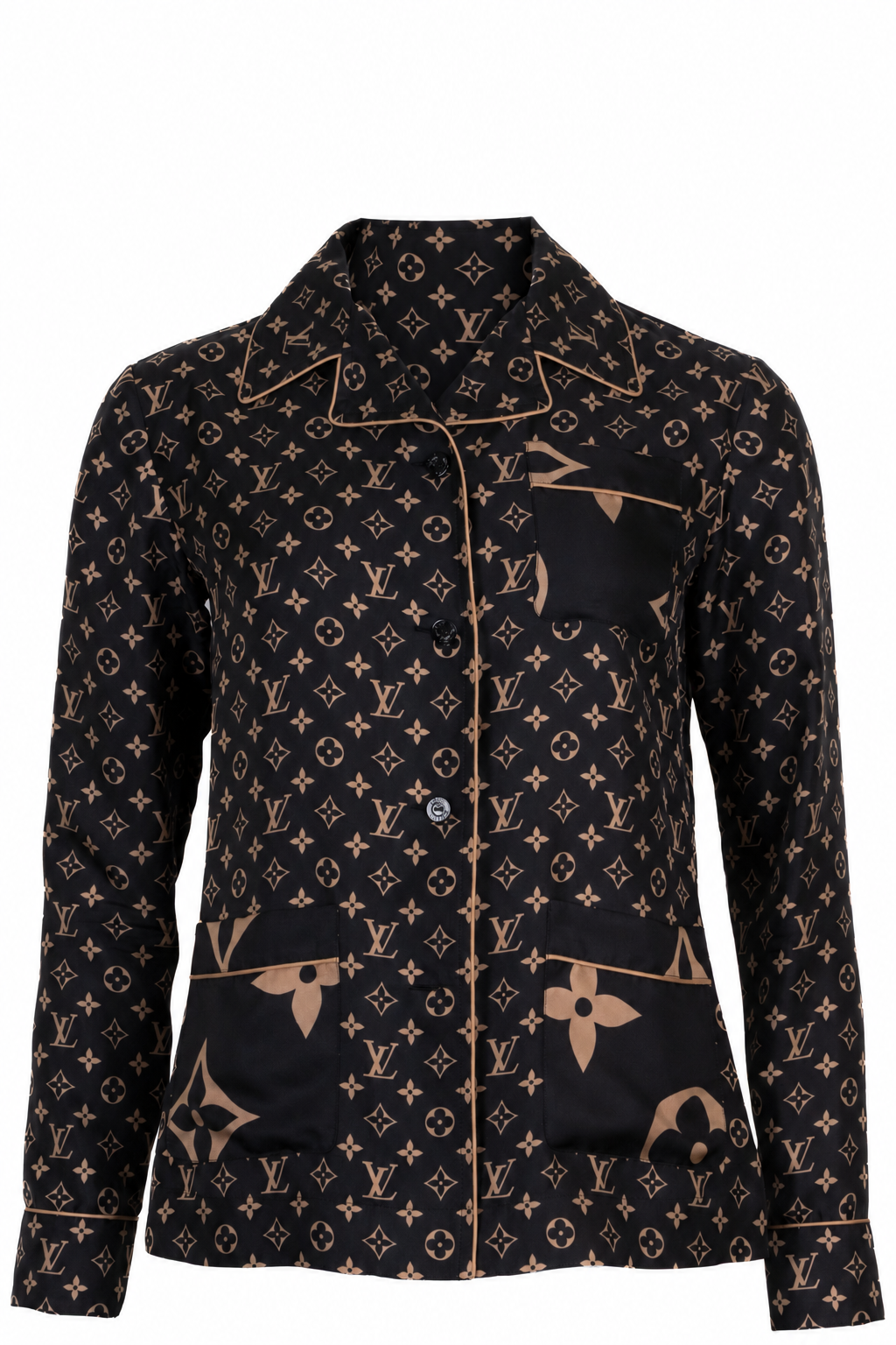 LOUIS VUITTON Escale MNG Shirt Silk Black