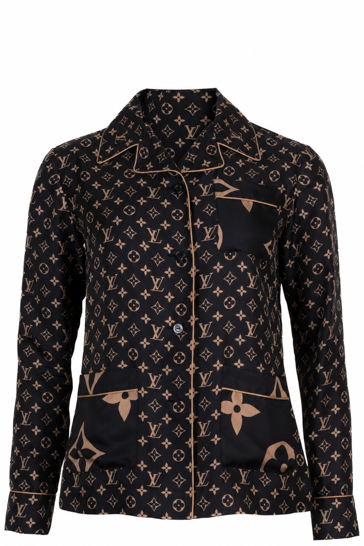 LOUIS VUITTON Escale MNG Shirt Silk Black