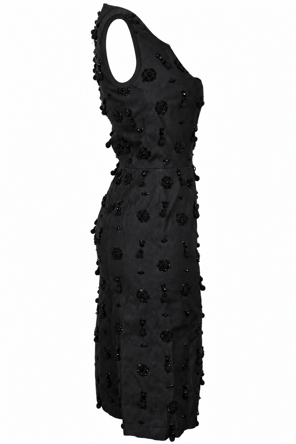 PRADA Embroidered Dress Denim Grey