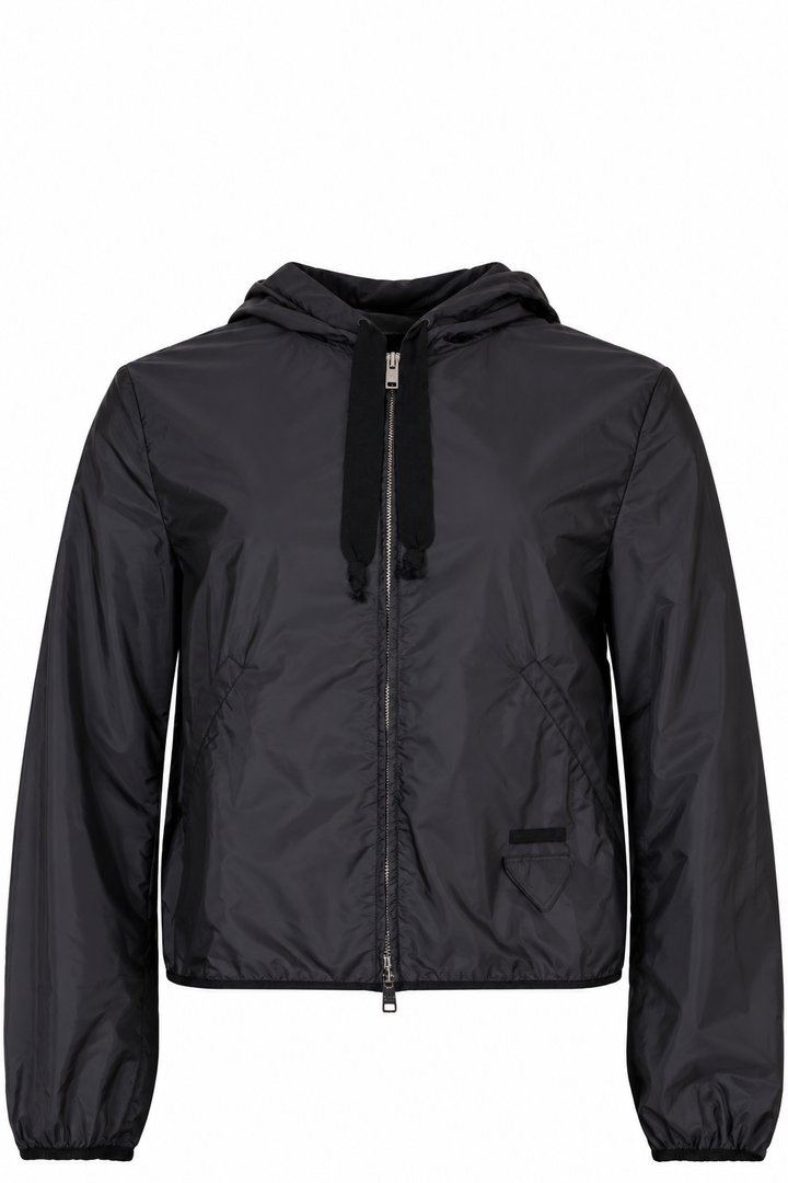 PRADA 2016 Hooded Windbreaker Jaket Nylon Navy