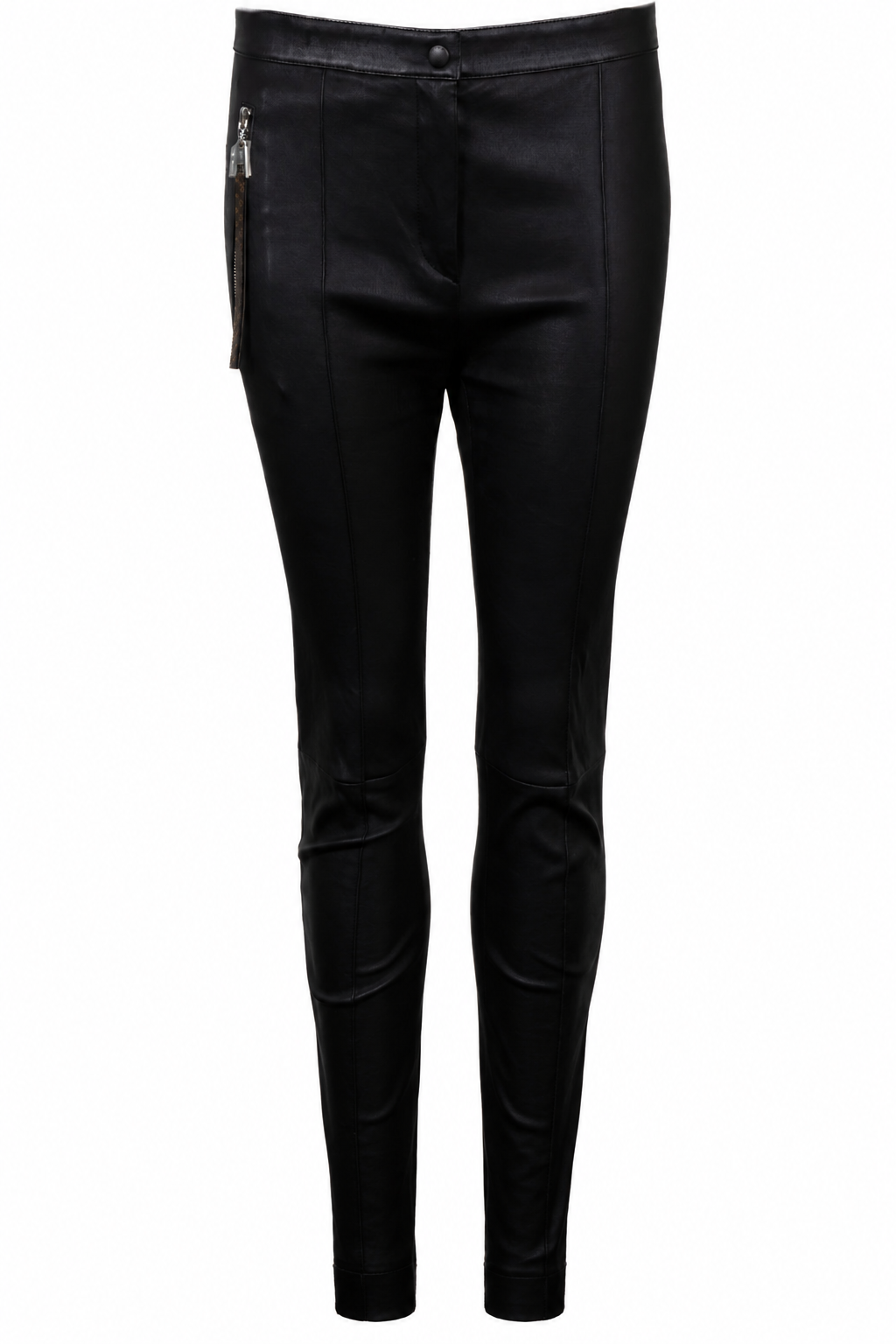 Pantalon LOUIS VUITTON en cuir d'agneau noir